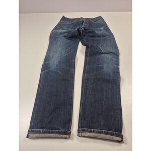 Albam Jeans Mens 31x34 Blue Straight Leg Selvedge Denim Button Fly Made England